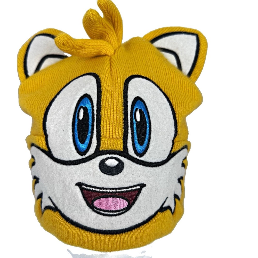 SEGA Sonic the Hedgehog Tails Youth OSFM Knit Acrylic Beanie Yellow